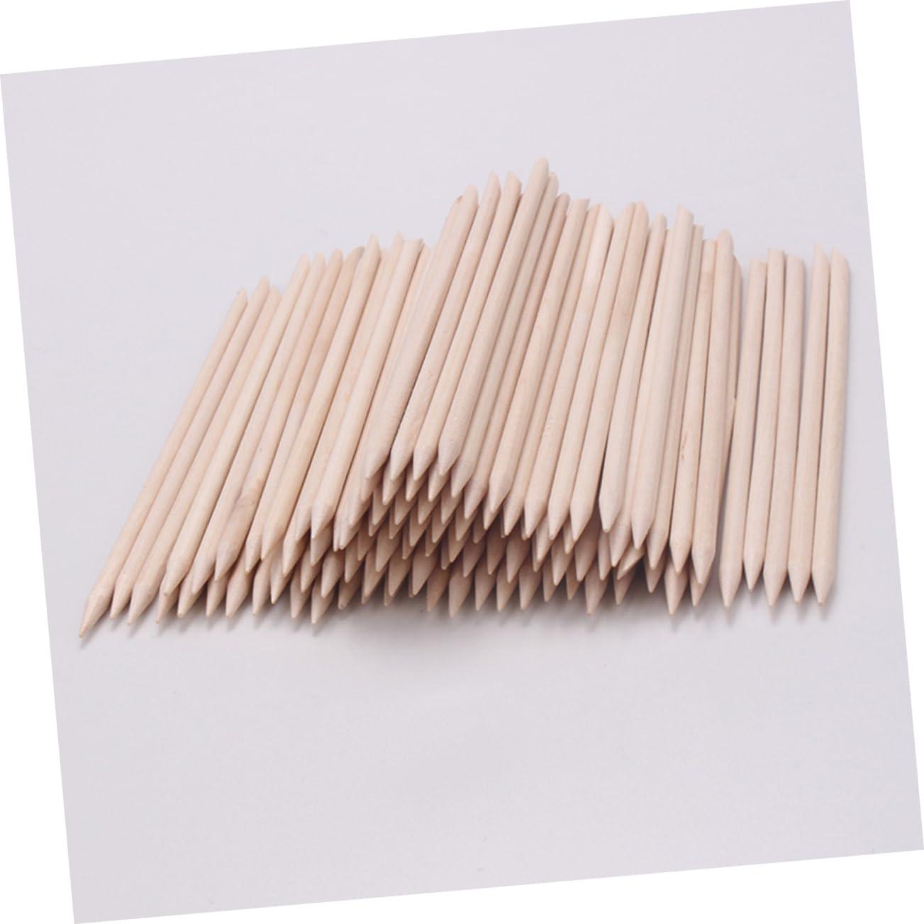 Hemoton Hemoton Nail Wooden Stick 200pcs Manicure Pushers Wooden Nail Art Tools Set Cuticle Cleaning Stick for Home and Shop