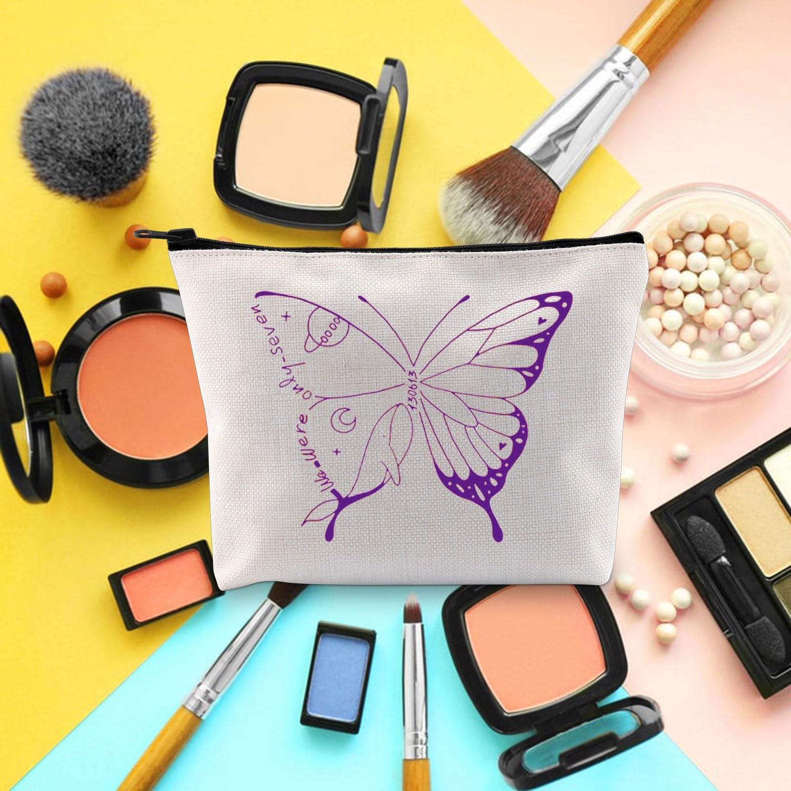 BLUPARK K-pop Team Cosmetic Bag We Were Only Seven Makeup Bag Korean Group Army Cosmetic Make Up Bag Fans Gift Funny Team Zipper Bag (CANVAS, Only Seven)