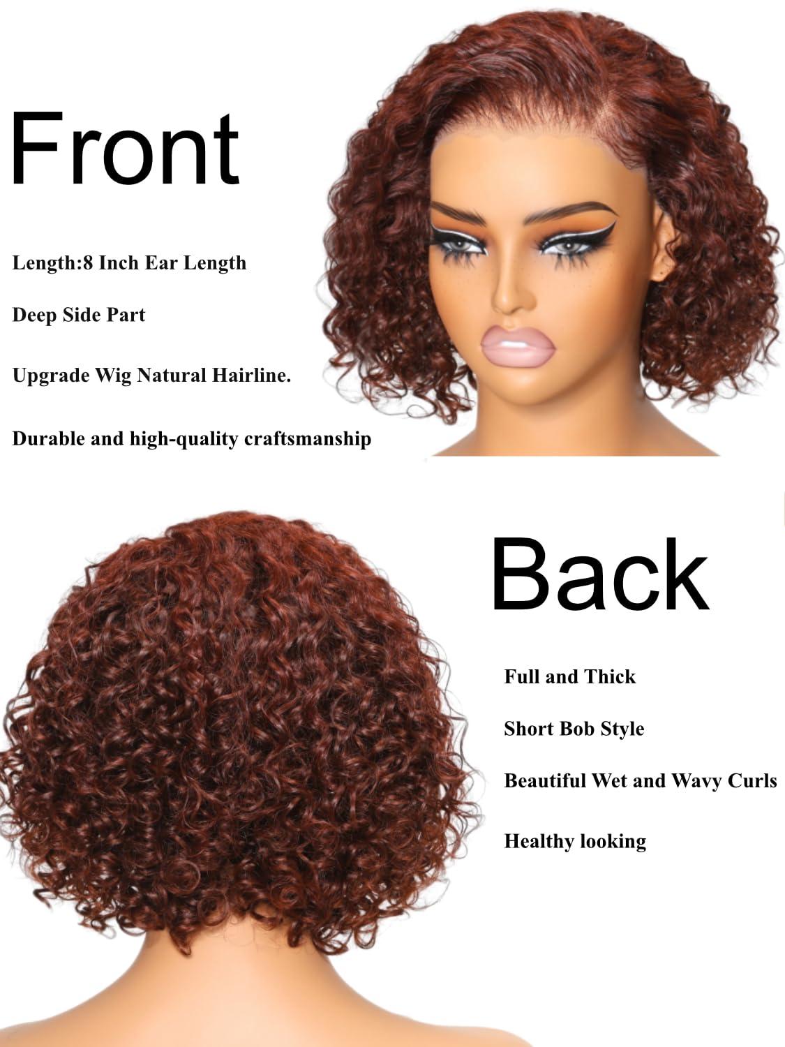 UNICE UNICE Body Wave 13x4 Lace Pre Everything Wig with Curly Bob 7x5 Lace Glueless Wig