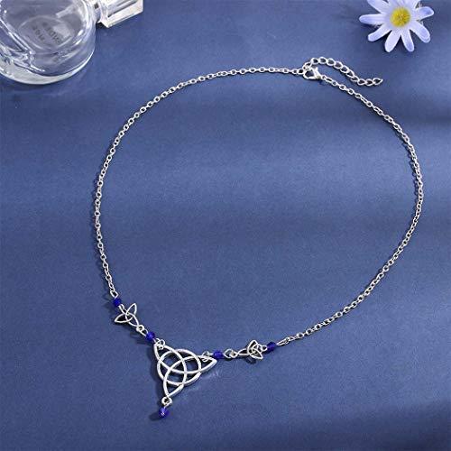 Bomine Bomine Boho Head Chain Crystal Hair Chain Forehead Festival Wedding Headpieces Hair Acessories for Women and Girls (Blue)