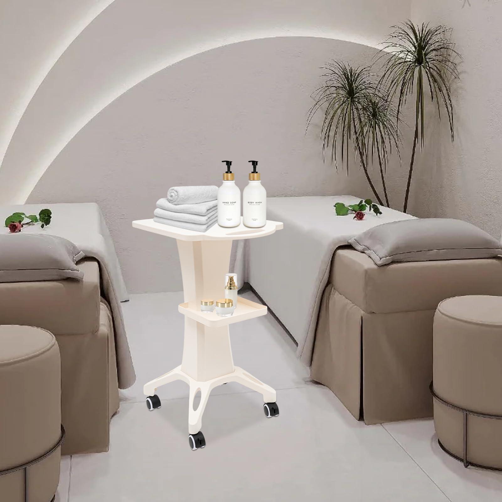 FARDIESER Beauty Salon Trolley Stand Rolling Cart, Mobile Rolling Cart Beauty Medical Tools Storage Trolley Beauty Cart Hair Salon Storage Equipment Professional Salon Spa Trolley Cart(37 * 45 * 72cm)