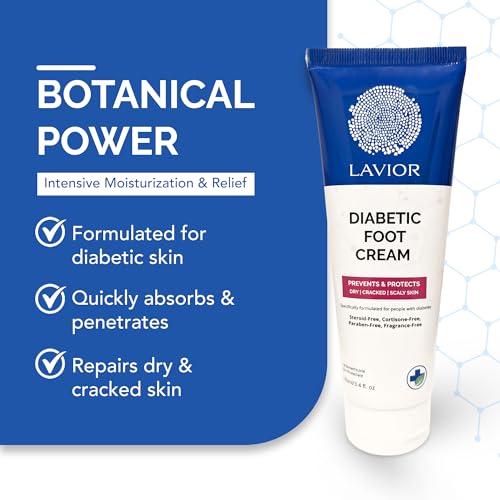 Lavior Lavior Diabetic Foot Cream - Intensive Moisturization & Relief | Natural & Non-Toxic | Doctor Recommended, Clinically Proven | Hypoallergenic, Vegan | Made in USA