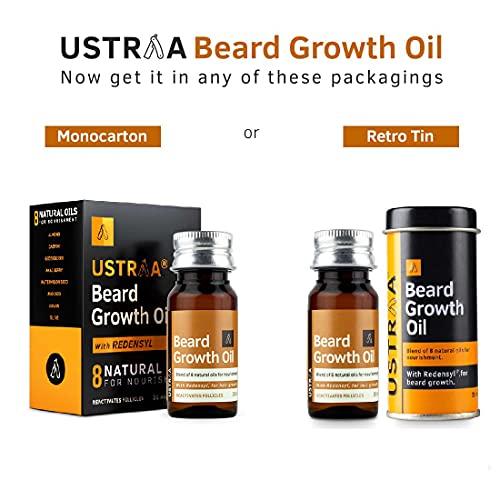 Ustraa Ustraa Beard Growth Oil - 1.18 Oz - More Beard Growth, With Redensyl, 8 Natural Oils including Jojoba Oil, Vitamin E, Nourishment & Strengthening, No Harmful Chemicals