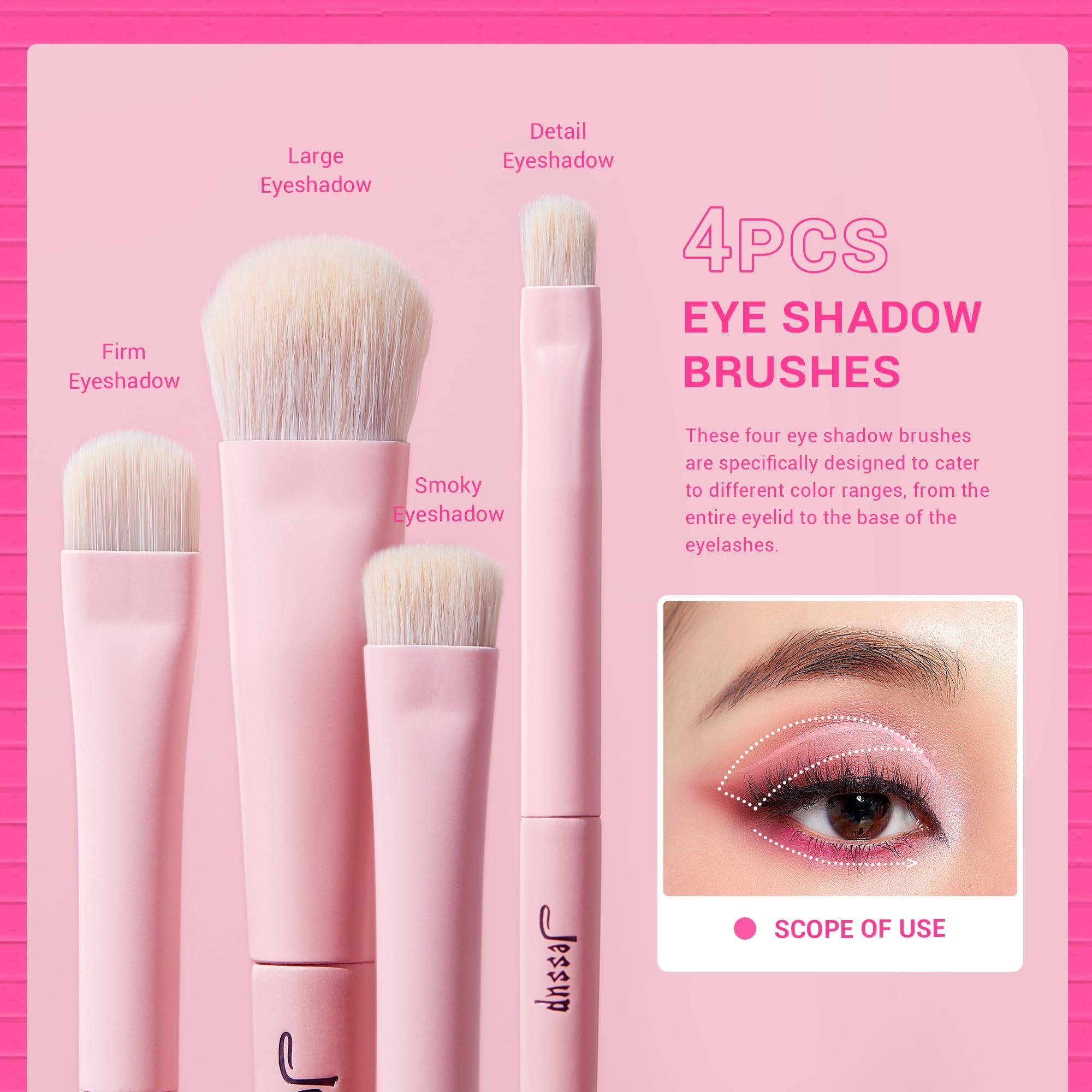 Jessup Jessup Eyeshadow Brush Set T496 Bundled with Face Makeup Brushes T273