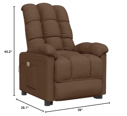DYRJDJWIDHW DYRJDJWIDHW Massage Recliner Massage Chairs Full Body and Recliner,Best Massage Chair,Massage Chair Zero Gravity Full Body,shiatsu Massage Chair,Brown Fabric