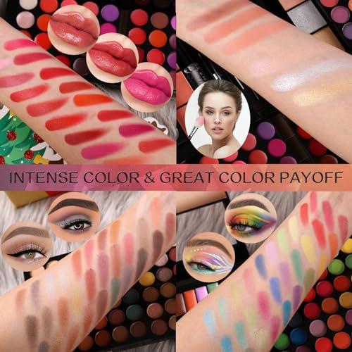 CHARMCODE Professional Big Makeup Kit for Teens Girls & Women Full Kit, Beauty Case with Beginner Cosmetics Sets, All-in-One Make Up Gift Box with Lipgloss, Eyeshadow,Blush,Highlight,Brow&Liner Pens,Brush,etc