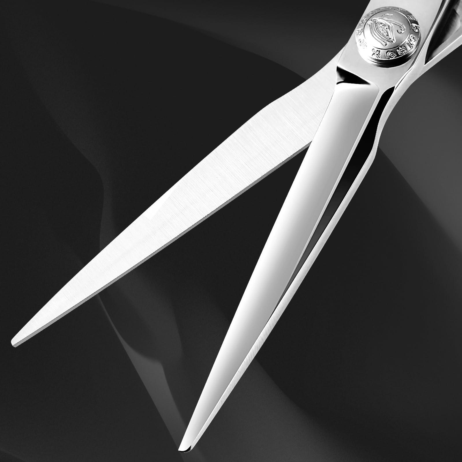 Nelannxi Aolanduo Prime Barber Scissor with SUPER CONVEX EDGE- AICHI JP440C Hair Cutting Scissors/Durable Smooth Motion & Fine Hair Cutting Shears for Salon