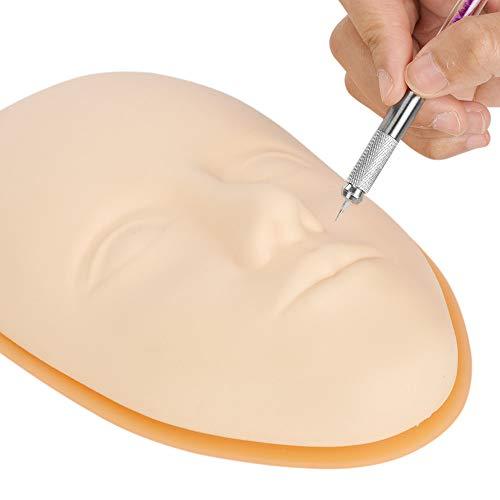 ATOMUS Tattoo Practice Skin Head, ATOMUS Facial Tattoo Training Skin Support Base, Soft Rubber Fake Skin for Permanent Makeup Microblading Eyebrow Lip Eyeliner Tattooing