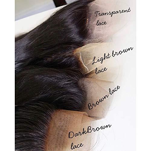 Wig Slayer Transparent Lace Deep Wave Lace Front Human Hair Wigs Pre Plucked Brazilian Full Lace Wig 130% African American 13x6 Lace Wigs with Baby Hair (18 inch, 13x4 Lace Front Wig)