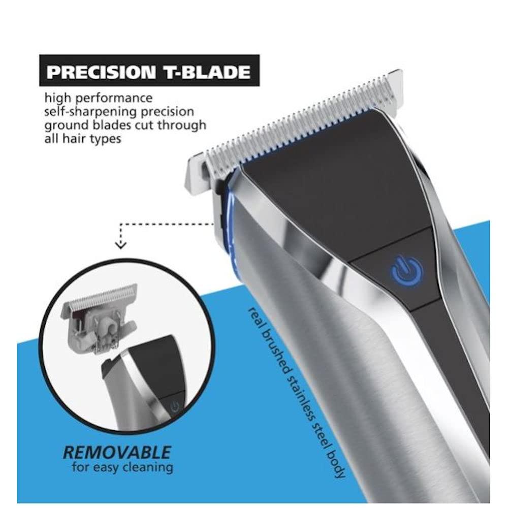 Wahl Wahl Stainless Steel Lithium Ion Men's Multi Purpose Beard, Facial Trimmer and T