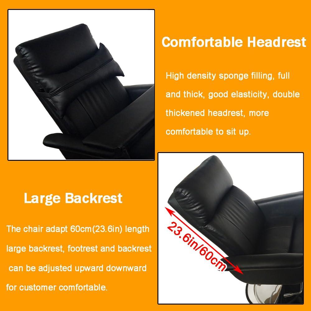 INTBUYING INTBUYING Beauty Bed Chair Black Hydraulic Pressure Facial Bed Spa Table Salon Chair Adjustable Salon Massage Bed Chair 360 Degree Rotating for Beauty &Home Office Chair Max Load 440lb