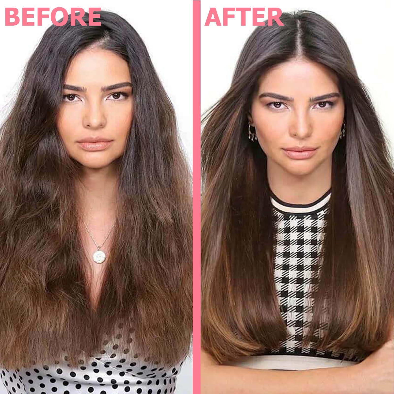 WOZUTUNT 3-In-1 Styling Cream for Flyaways - Anti-Frizz Cream to Define All Hair Types & Textures - Add Shine and Smoothness with Brush