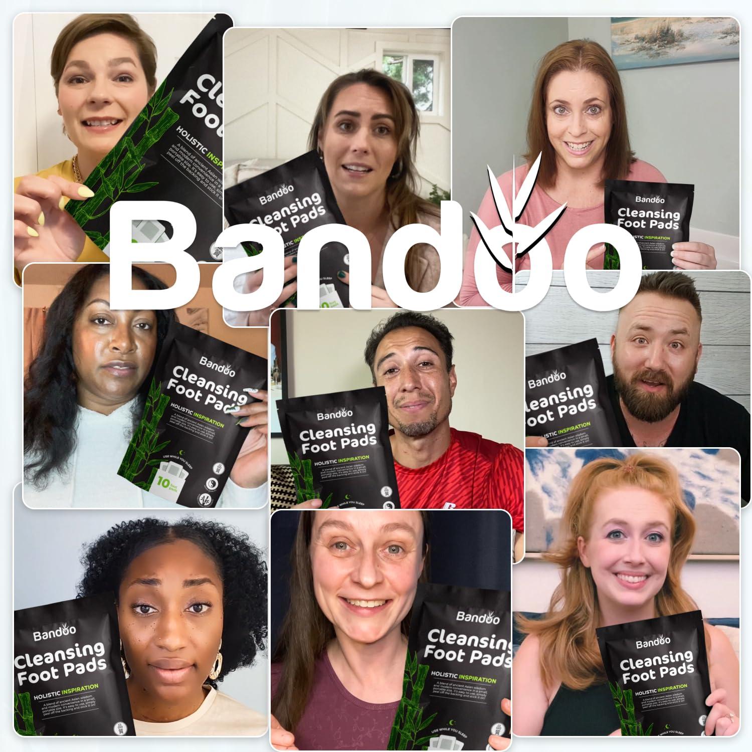 Bandoo Bandoo Original Deep Cleansing Foot Pads | Rana Pads | Premium Natural Bamboo Foot Pads | Japanese Foot Pads | Cleanse, Moisturize & Energize | for Men & Women | 10 Pads
