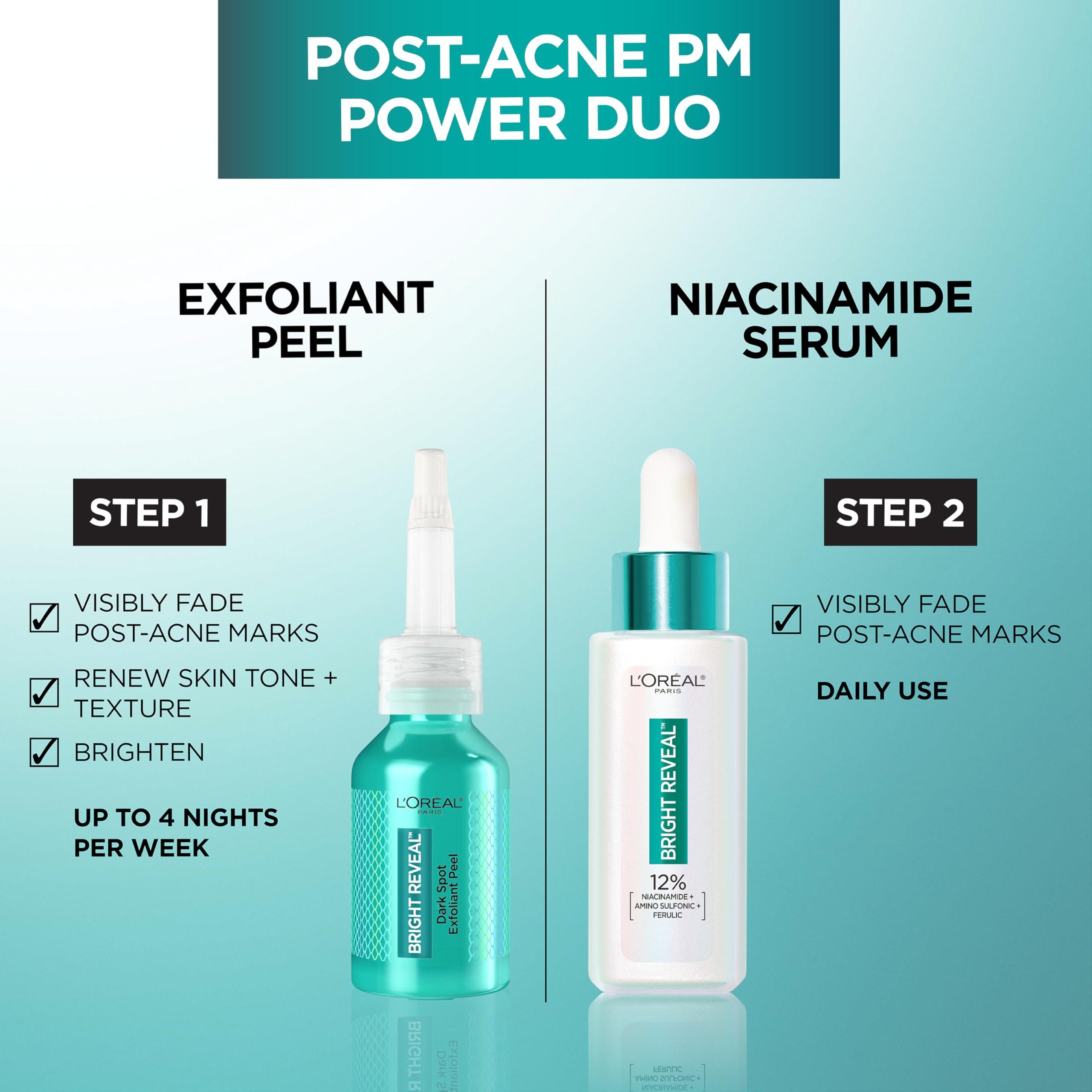 LOral Paris L\'Oreal Paris Bright Reveal Exfoliant Peel + Niacinamide Serum, 1 kit