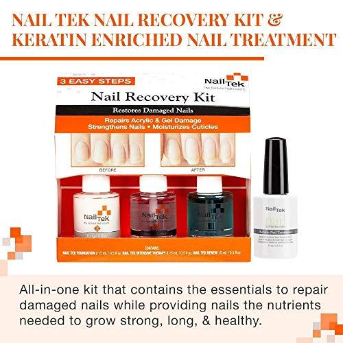 Nail Tek Nail Tek Nail Recovery Kit & Nail Nutritionist Keratin Nail Treatment Bundle for Weak and Damaged Nails, 0.5 oz, 1-Pack