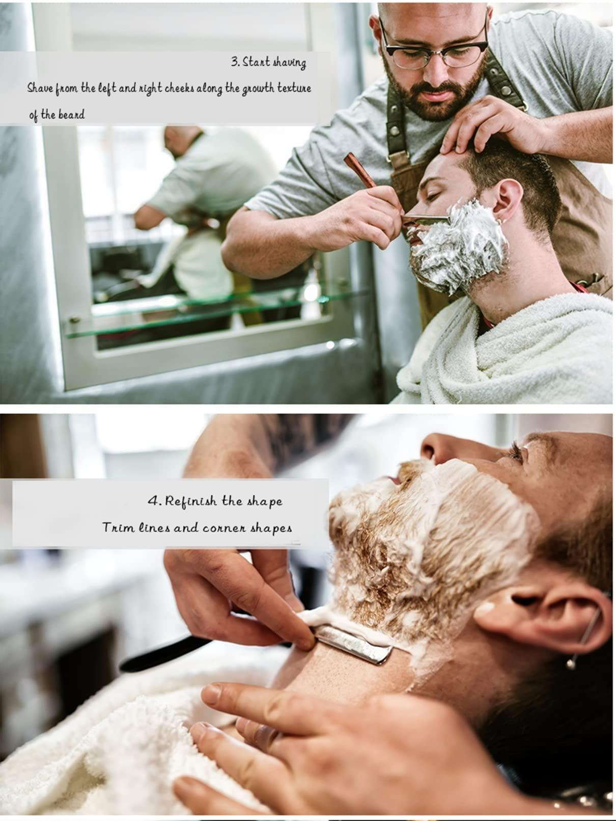 Ralsko Straight Razor Kit - Best Straight Razor, Shave Ready Straight Edge Razor, Strop + Brush, Straight Razor for Men, Complete Straight Razor Shaving Kit, Great Gift