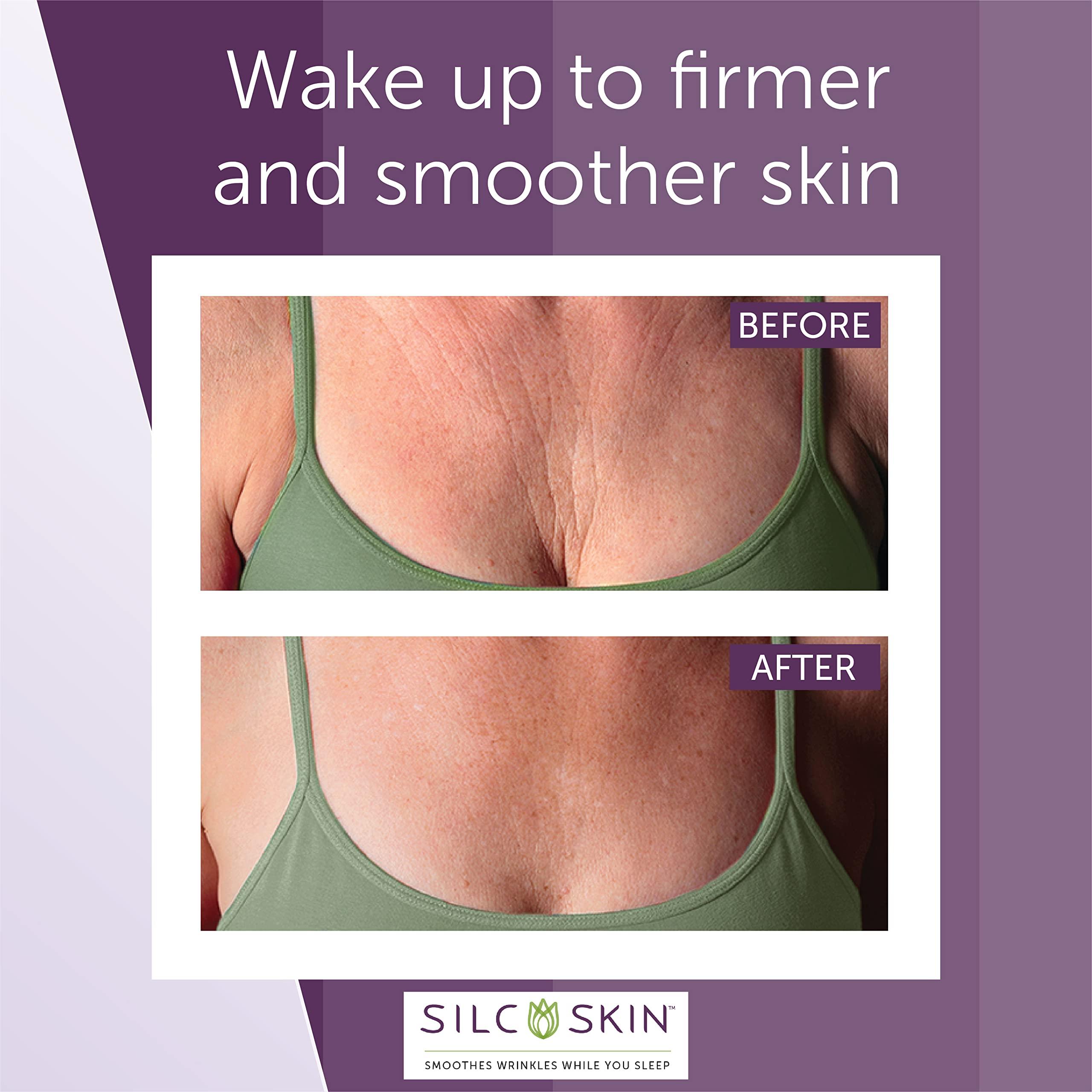 Silc Skin Silc Skin Decollette Pad - Medical-Grade Chest Wrinkle Pads, Smoothing Anti Wrinkle Chest Pads, Reusable Silicone Chest Wrinkle Patches, 60 Day Supply