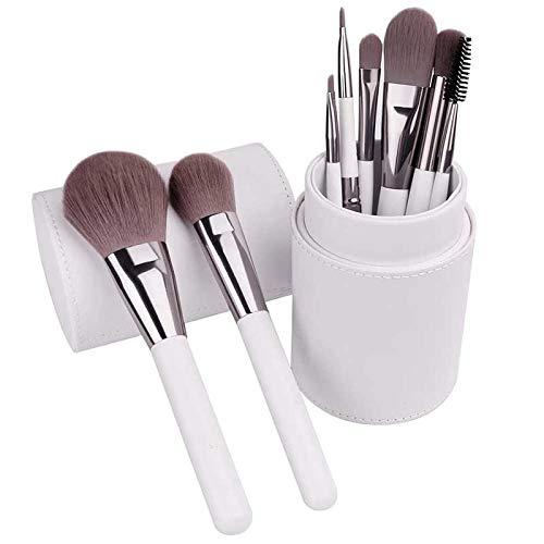 JMKJMJP JMKJMJP 8 PCS White Makeup Brushes professional brush Set Brushes for Makeup Powder Foundation Eyeshadow Brushes with Cylinder