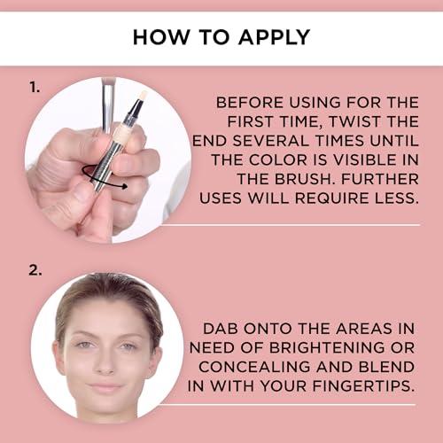 ARTDECO ARTDECO Perfect Teint Concealer - Light Peach N05 - Light-Reflecting Concealer with Brush Applicator - No Signs of Tiredness - Medium Coverage - Water-Resistant - Long Lasting - Makeup - 0.07 Fl Oz