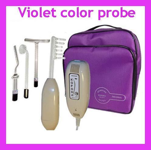 Korona High Frequency machine American plug D"Arsonval Violet ray 4 electrodes violet color shin hair care (110V)