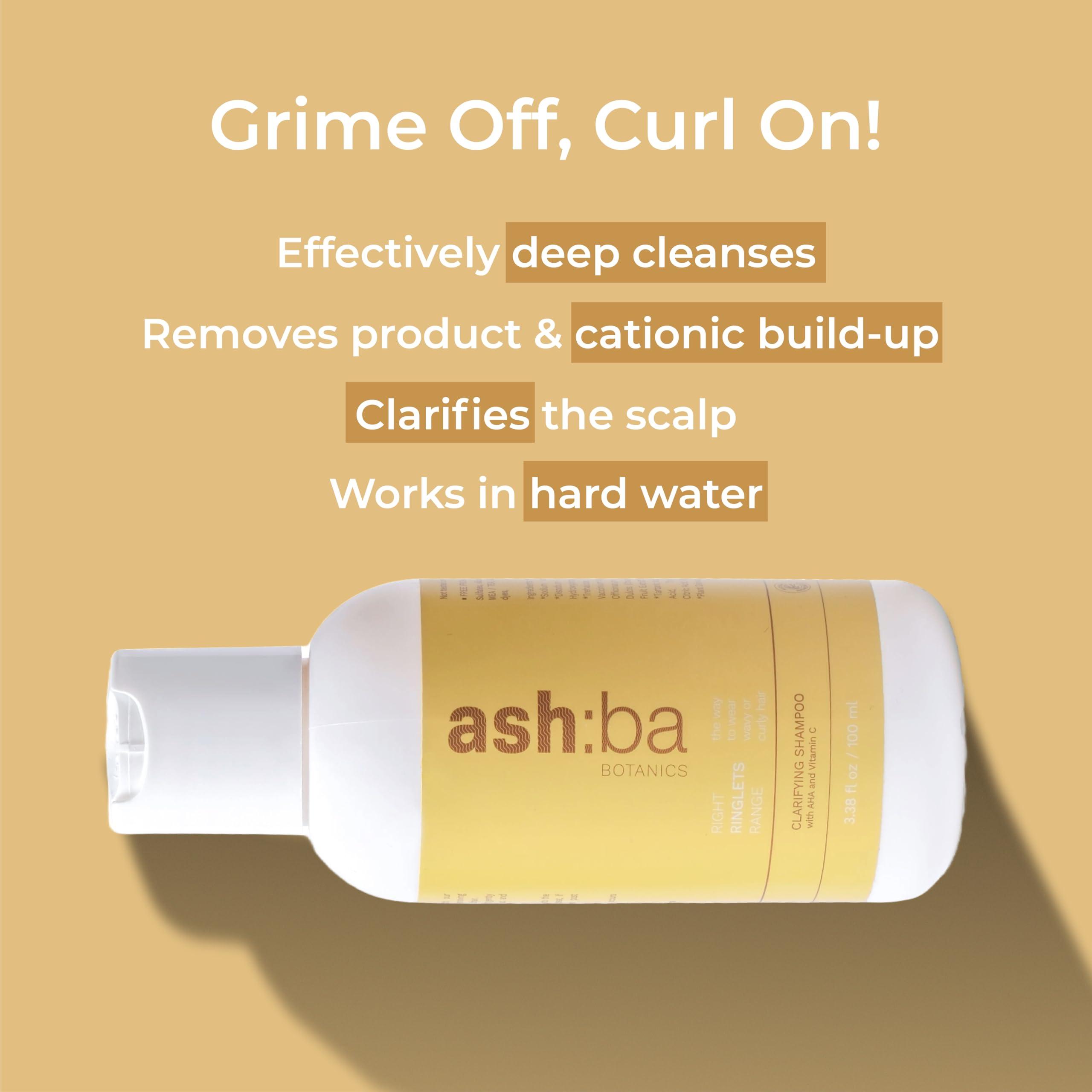 Ashba Botanics Ashba Botanics Clarifying Shampoo for Hard Water | Deep Cleansing Shampoo, Removes Product Buildup & Exfoliates Scalp | With Vitamin C & Natural AHAs | Sulphate Free | For Men & Women - 100ml