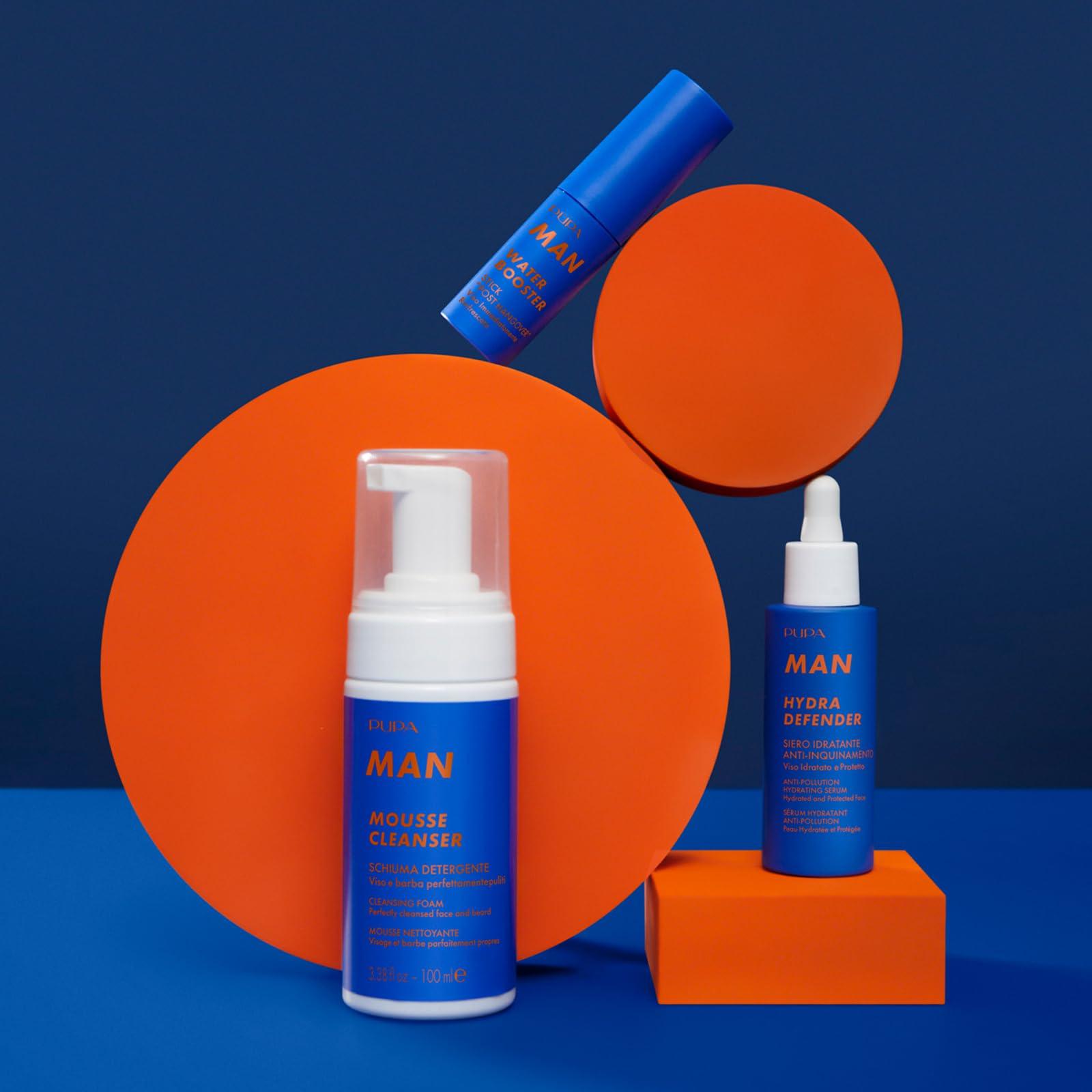 Pupa Pupa Milano Water Booster, 001, 0.45 oz - Post Hangover Stick- Enriched with Orange Blossom Water - Face Balm - Soothing Balm - Skincare for Men