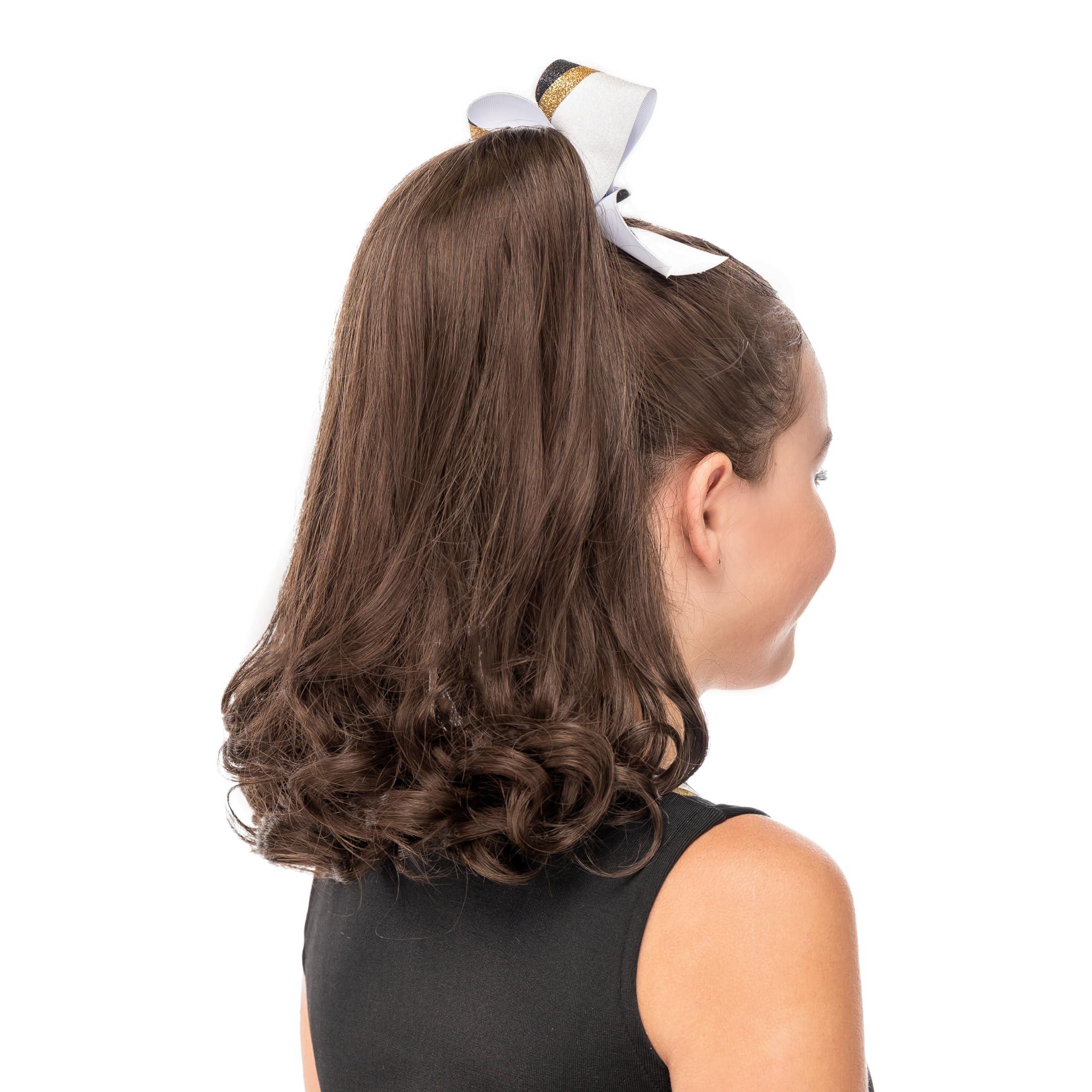 Girly Curls Curly Cheerleader Hairpiece for Cheer and Dance (Sunshine)