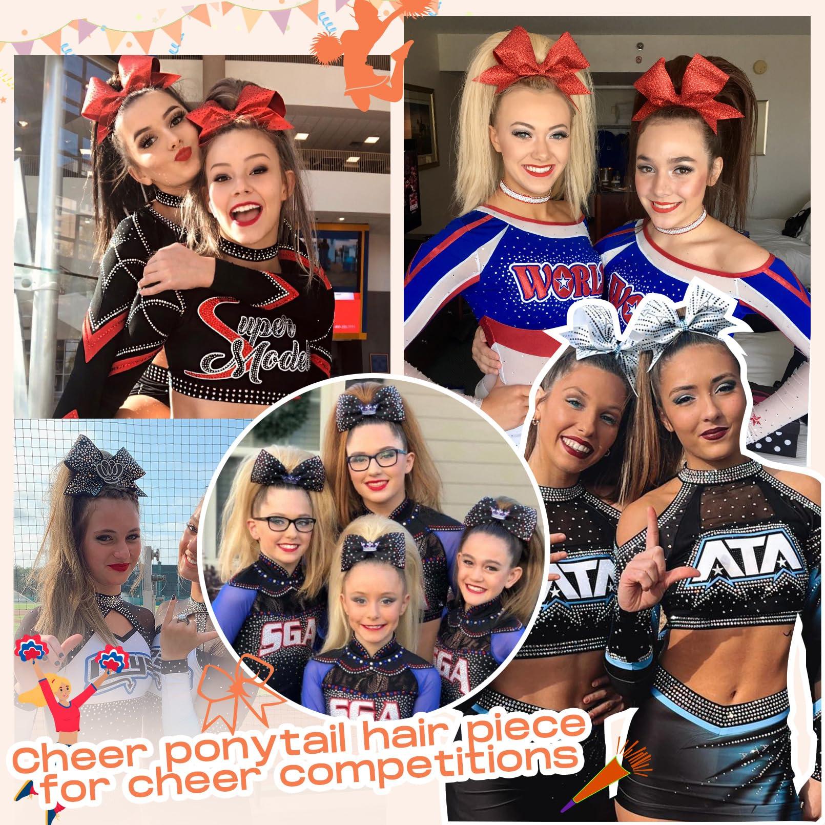 SEIKEA SEIKEA Cheer Ponytail Hair Piece, 16\" Straight Cheerleader Hairpiece Ponytail Extension for Cheerleader Competition, Dance, Medium Blonde