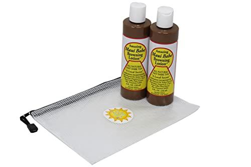Maui Babe Tanning Maui Babe Tanning, Maui Babe Browning Lotion Pack Of 2! Infused With Skin Nourishing Ingredients! All Natural Fast Dark Tan! Promote A Deep, Dark And Long Lasting Tan!