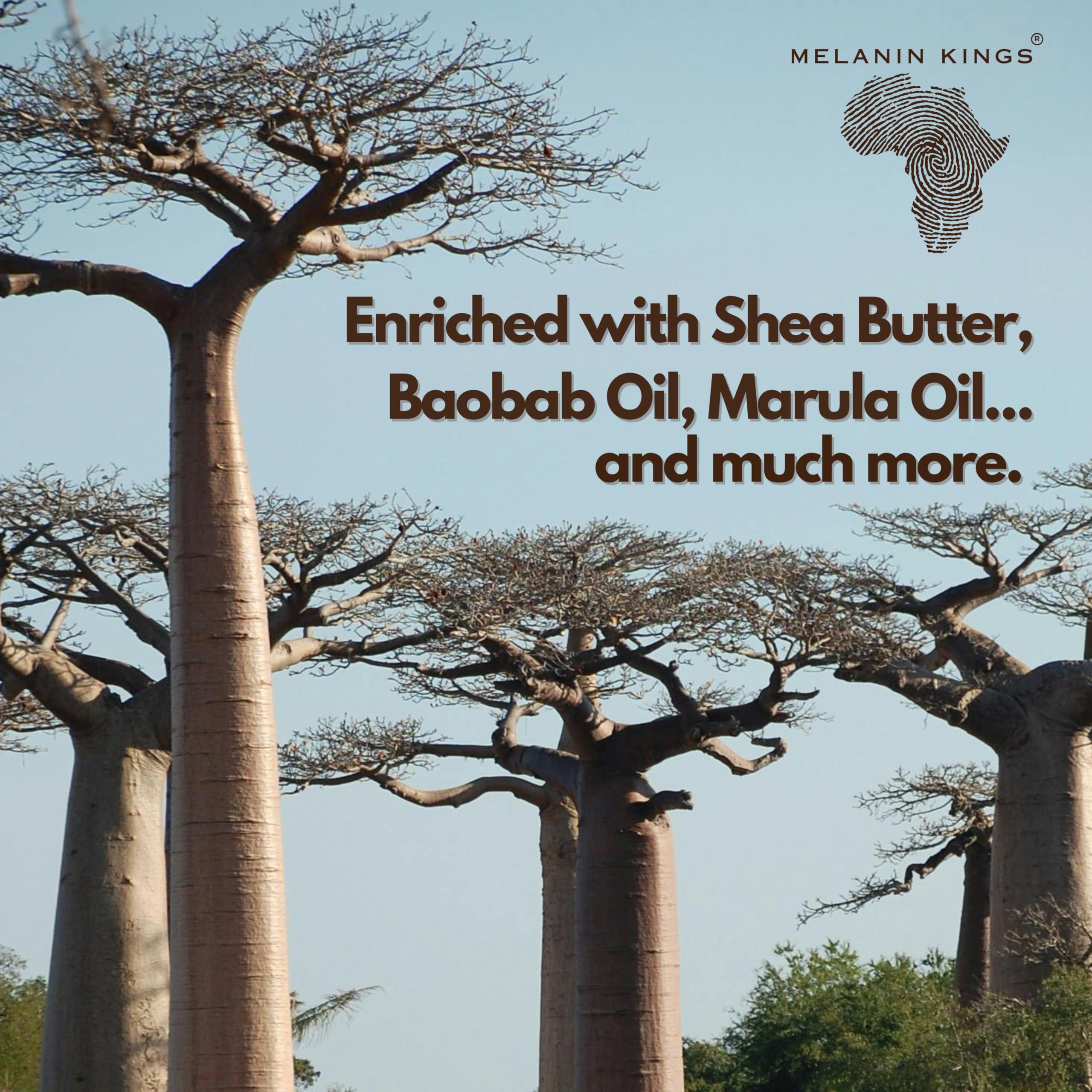 Melanin Kings Melanin Kings Beard Balm for Black Men | 3 oz | Ancient African Ingredients | Specialized formula for black men s Kenyan Sandalwood Scent