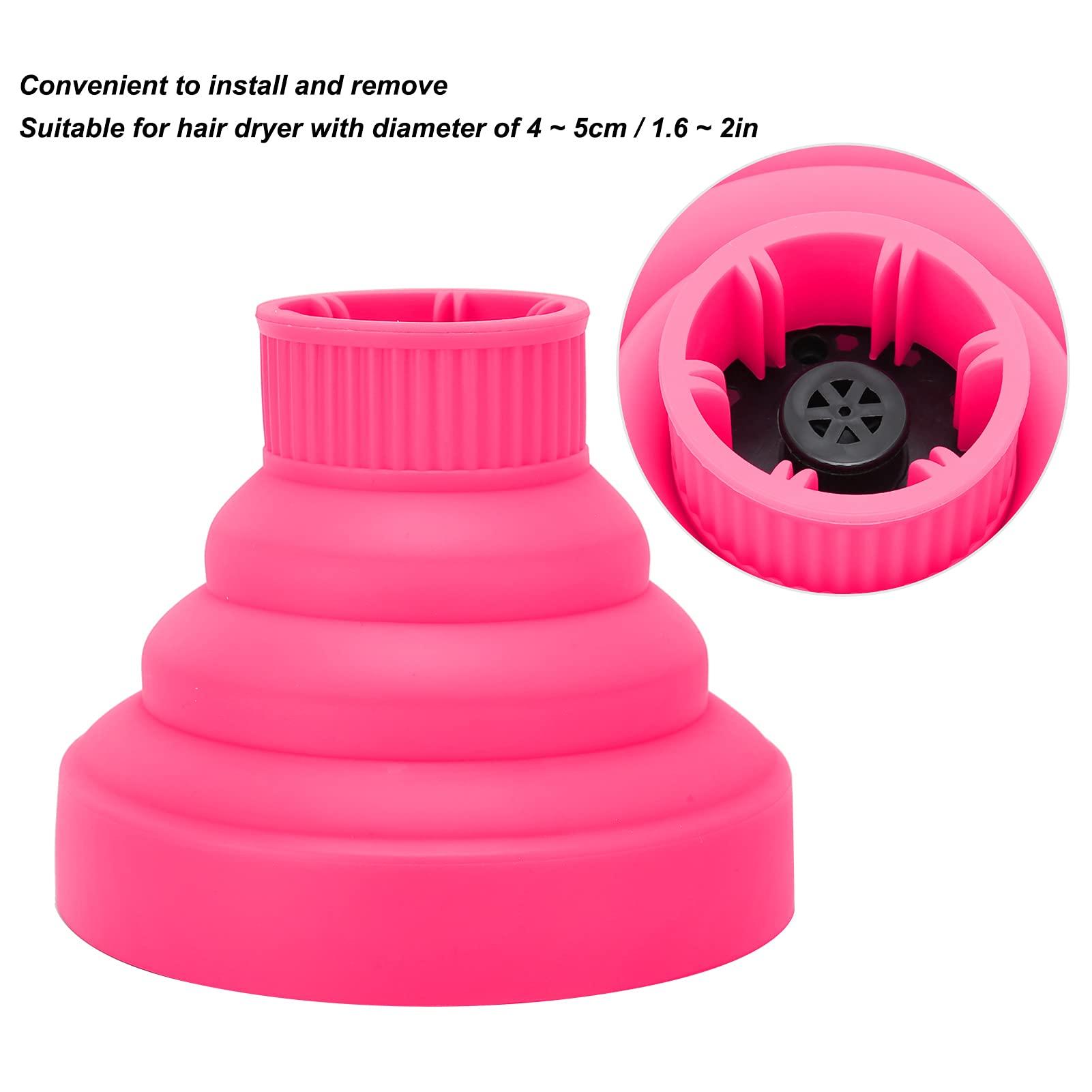 ANGGREK Diffuser Hair Dryer Curly Hair, Silicone Diffuser Attachment Universal Hair Dryer Diffuser Portable Travel Folding Hair Blow Dryer Diffuser Defuser Hairdryer()