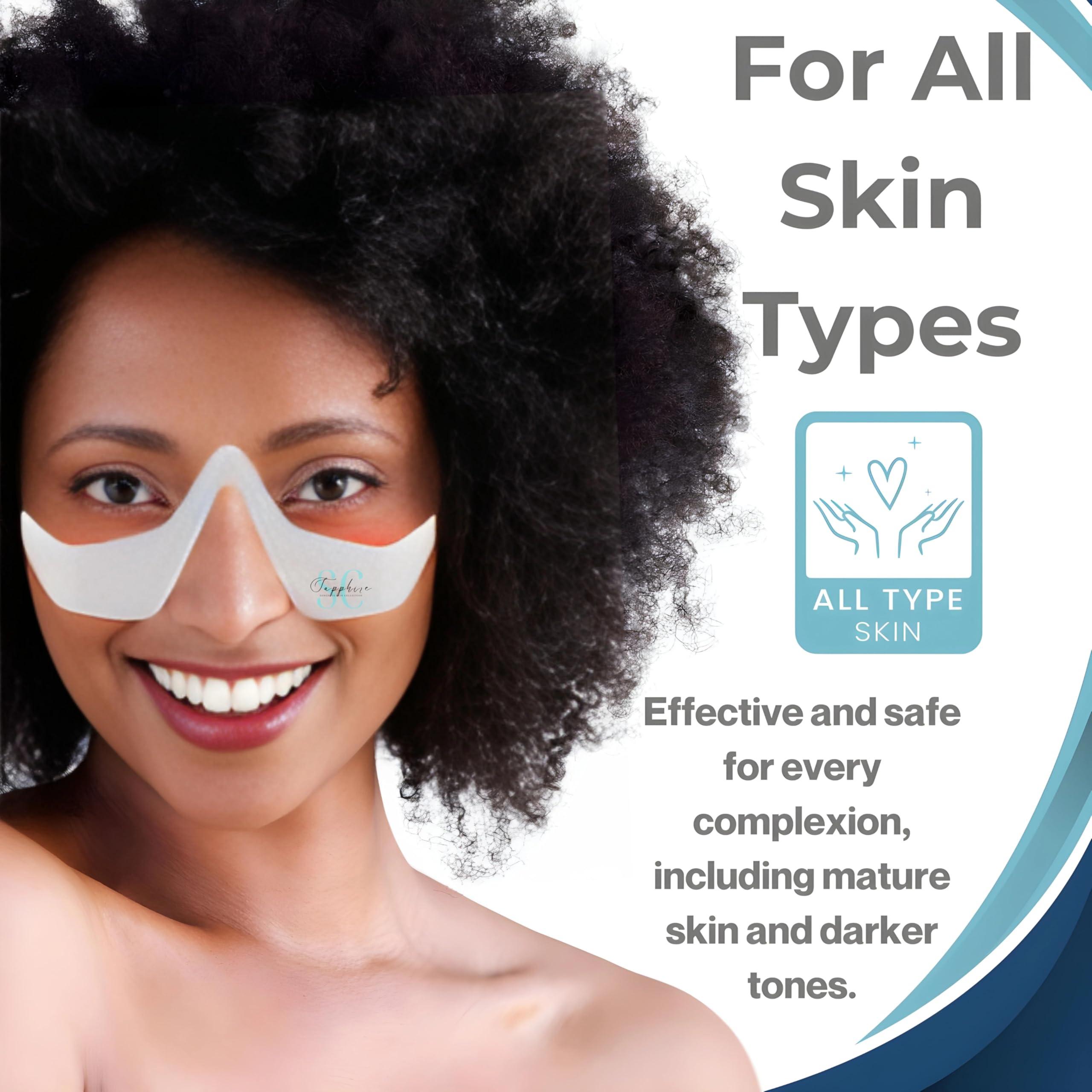 SC Sapphire Gorgeous Skin Collection Skin Care Red Light Therapy Glasses Specifically for Dark Circles and Under Eye Bags - Intense Microcurrent Eye Masks for Dark Circles and Puffiness - Anti Aging Brightening Glasses [1pair]