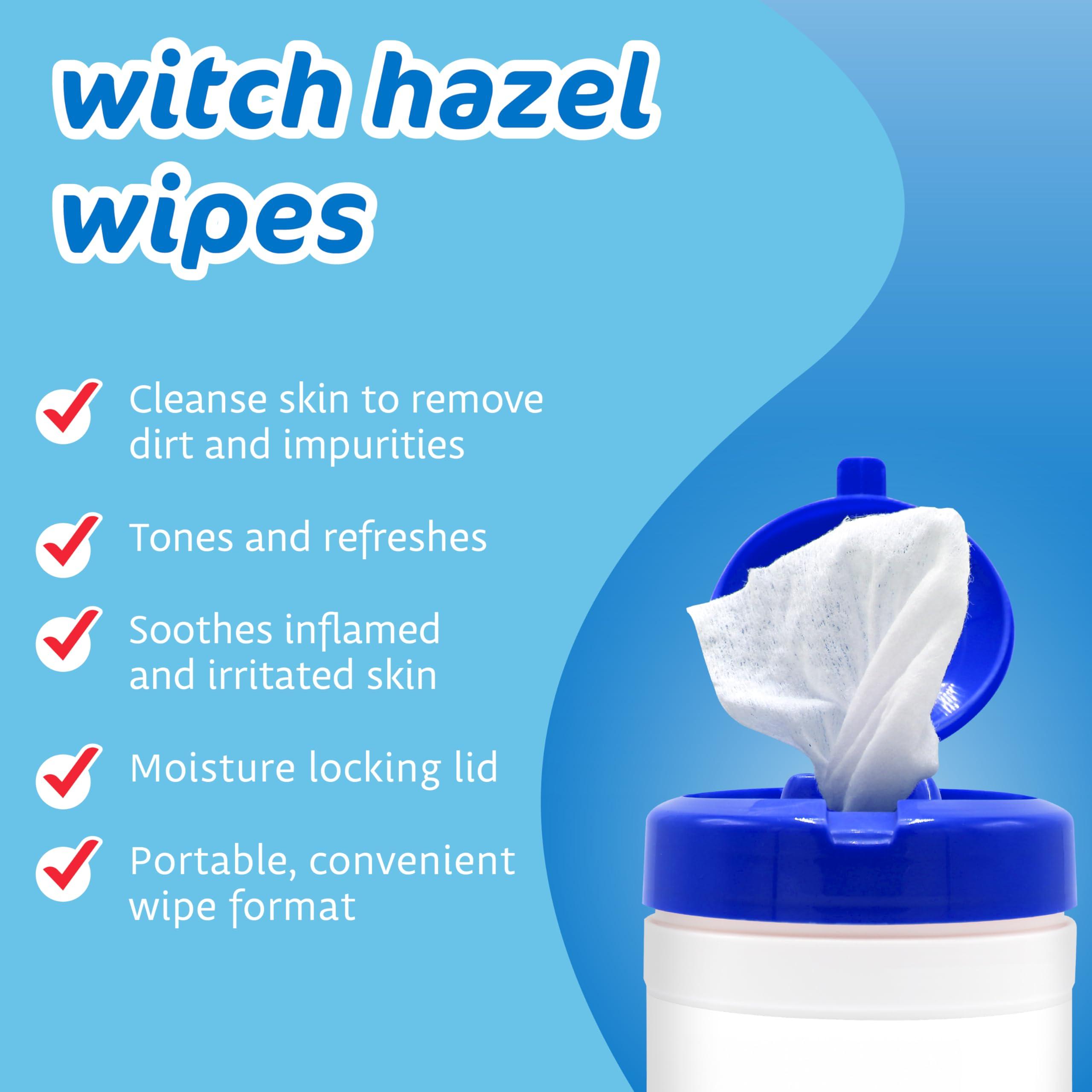 Pharma-C-Wipes The Pharma-C Company 100% Witch Hazel Wipes [40 Wipes] - Daily Toner & Astringent Cleansing Cloths For Face