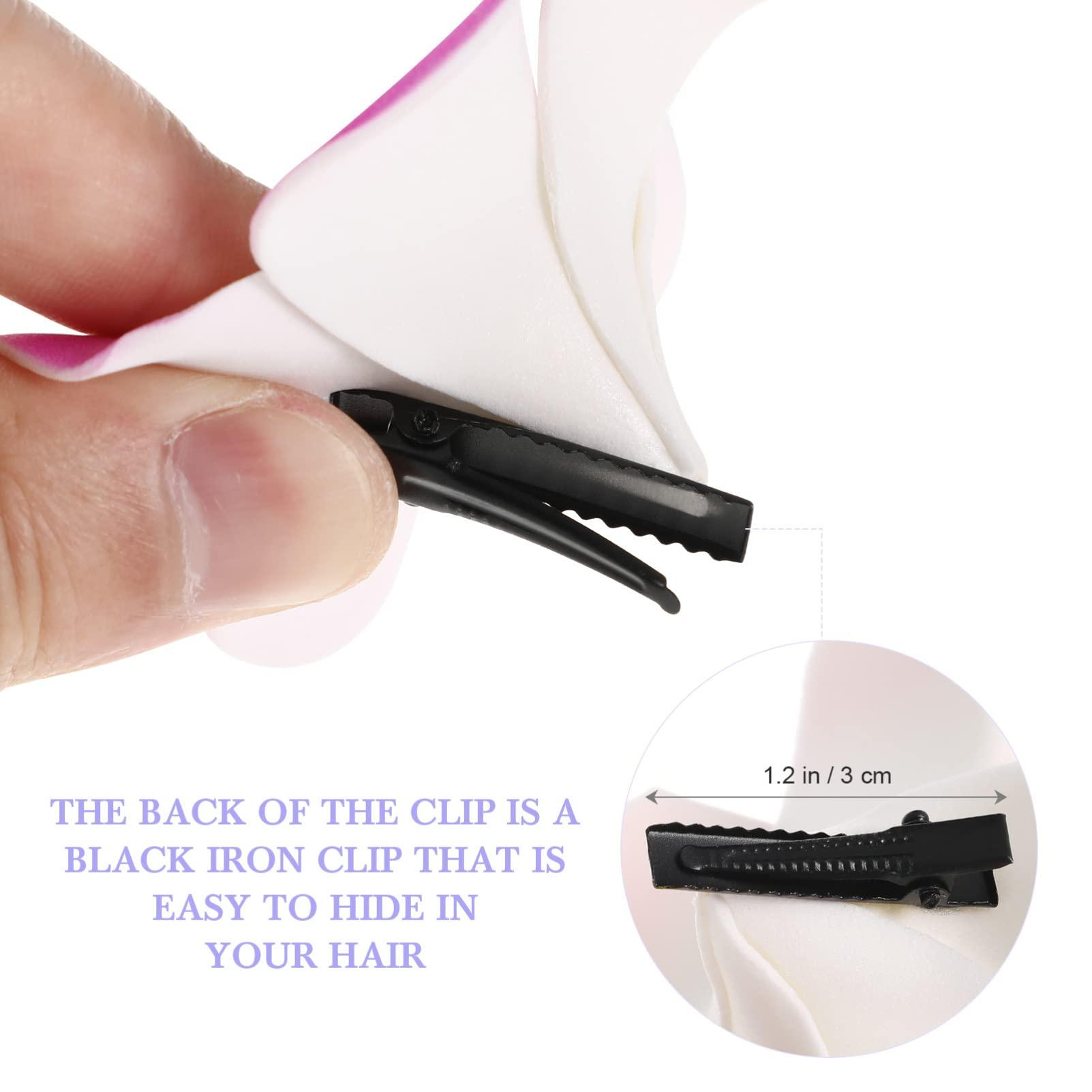 ABOOFAN 24 Pcs Frangipani Hair Clip Small Hair Clips for Women Hawaiian Plumeria Flower Hawaiian Flower Hair Barrettes Flower Hair Clips for Women Flower Clip The Flowers Eva Hairpin Miss