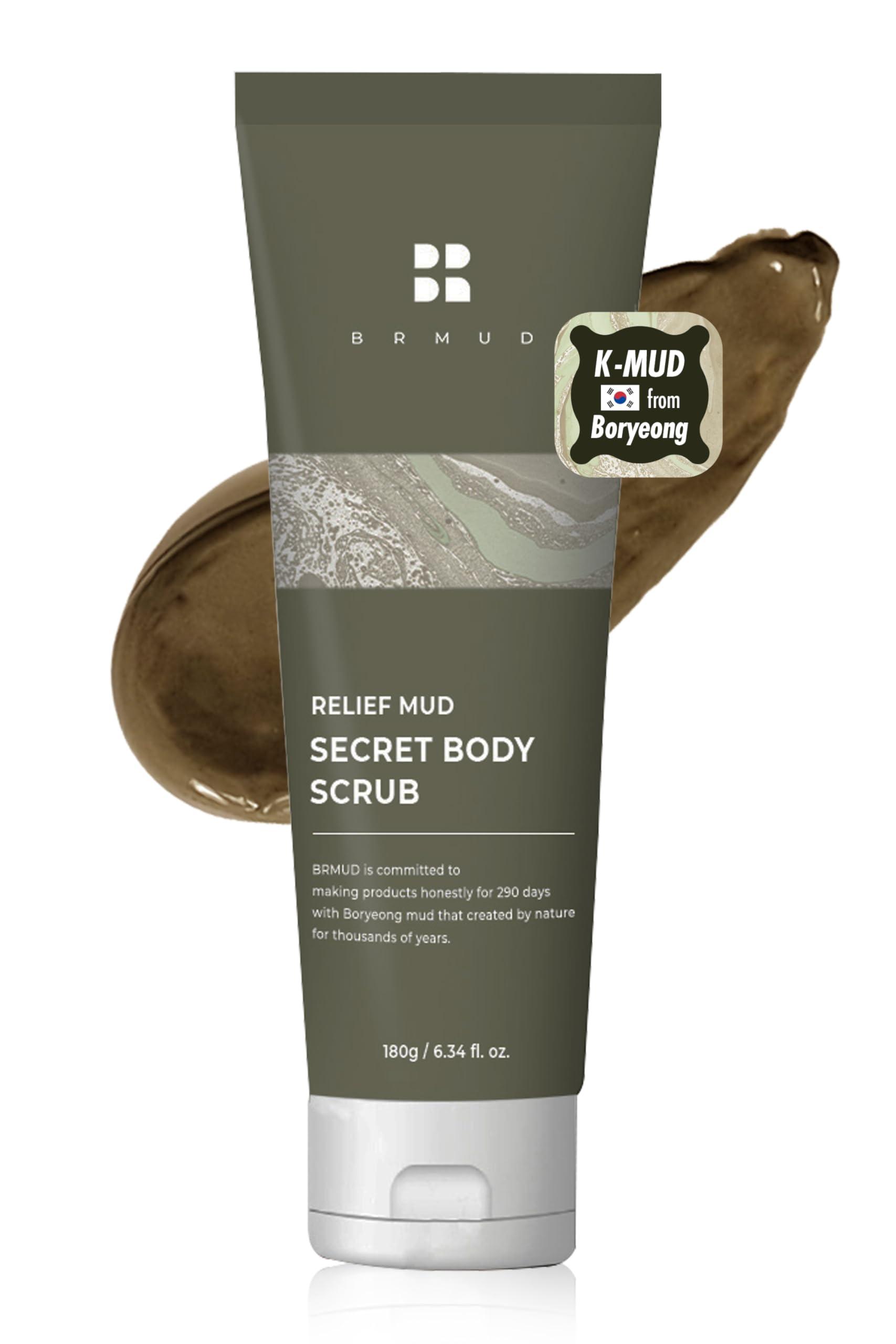 BRMUD BRMUD Relief Mud Secret Body Scrub | Korean Body Wash Scrub Exfoliator for Ingrown Hair & Razor Bumps | After Waxing Care Feminine Wash w/Brown Sugar | Body Wash for Sensitive Skin (6.34 fl oz)