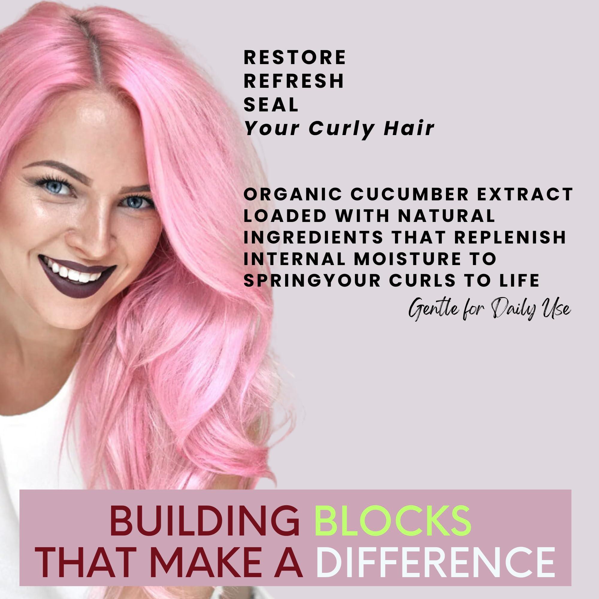 DermOrganic DermOrganic Organic Cucumber Curl Care Shampoo plus Conditioner Sulfate-Free, Color Safe, Hydrating, 17 oz