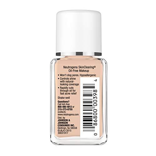 Neutrogena Neutrogena SkinClearing Oil-Free Makeup, Soft Beige 50 , 1 Fl. Oz (Pack of 1)