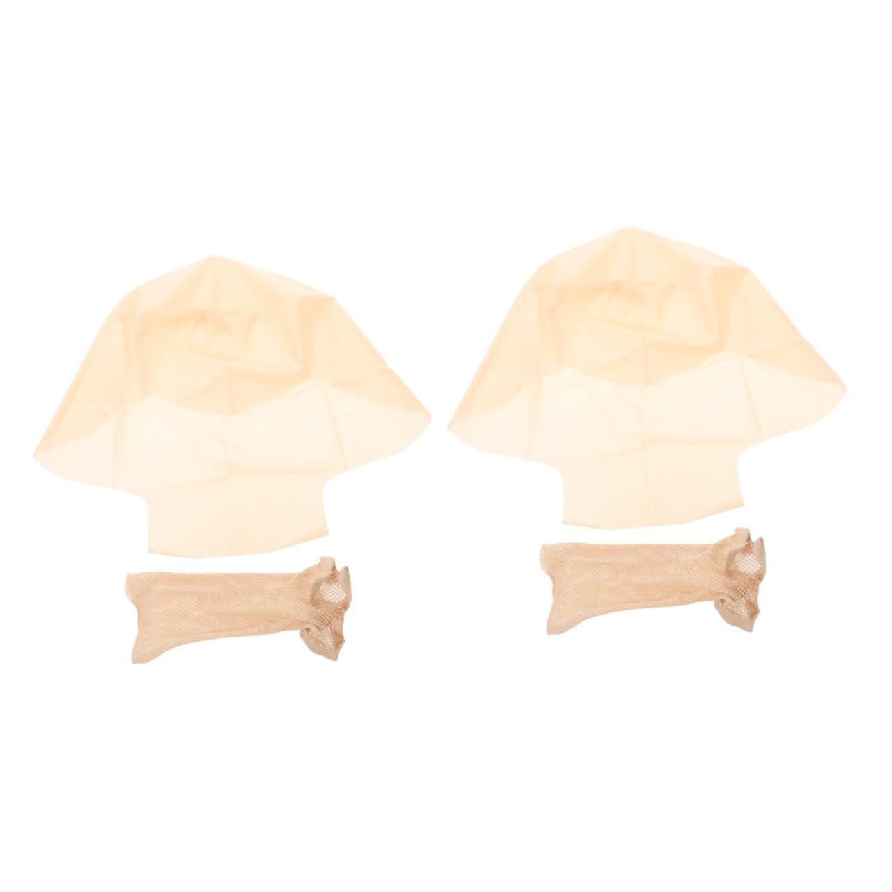 LALAFINA 2 Sets Latex Bald Cover Cosplay Bald Head Cover Adults Bald Head Cover Halloween Bald Head Cover Cosplay Costume Bald Prop Funny Bald Head Cover Latex Bald Head Cover Bald Caps