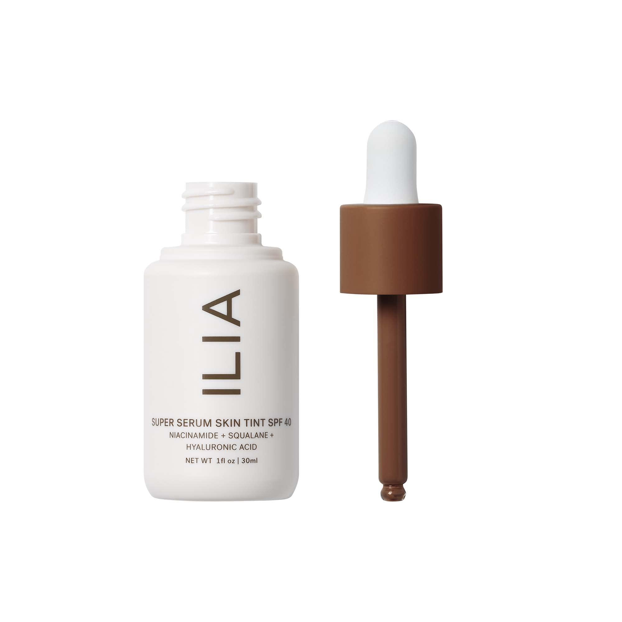 ILIA ILIA - Super Serum Skin Tint SPF 40 | Non-Comedogenic, Vegan, LIghtweight to Help Against Blue Light, + Pollution while Hydrating, Smoothing, + Refining (Pavones ST16, 1 fl oz | 30 ml)