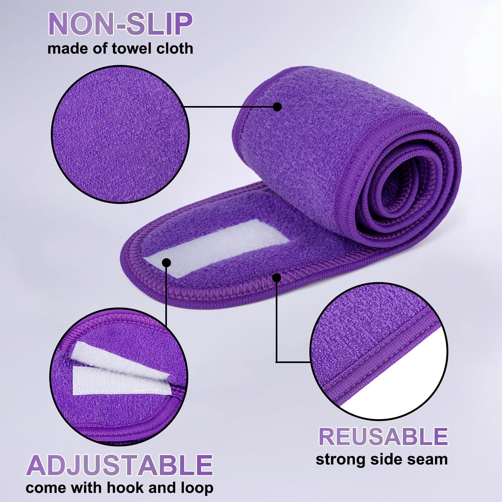 TopTie TopTie 10PCS Custom Spa Facial Headband Terry Cloth Skincare Head Wrap, Embroidery & Heat Transfer for Light Green Headband