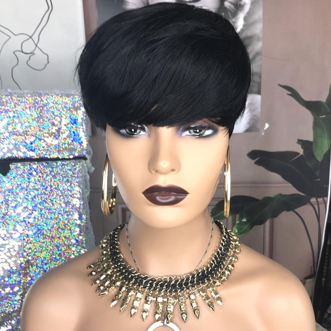 HOTKIS HOTKIS Pixie Cut Wig Human Hair Short Human Hair Wigs for Black Women Human Hair Short Cut Wigs