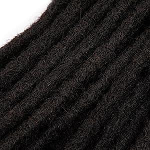 Kbeth Kbeth 0.6cm Diameter Loc Extension 100% Human Hair Dreadlock Extensions for Man/Women Full Head Handmade loc Extensions Bundles Can Be Dyed Bleached Curled and Twisted 0.6cm 10 Inch 10 Strands