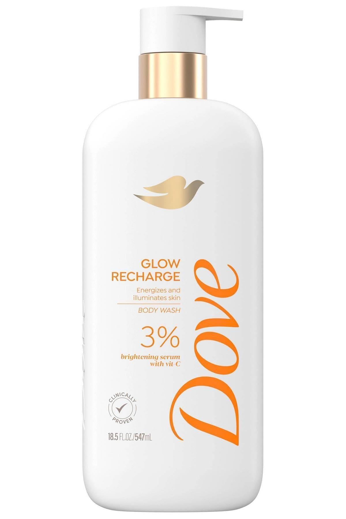 Dove Dove Exfoliating Body Wash Glow Recharge Energizes & illuminates skin 3% brightening serum with vitamin C 18.5 oz