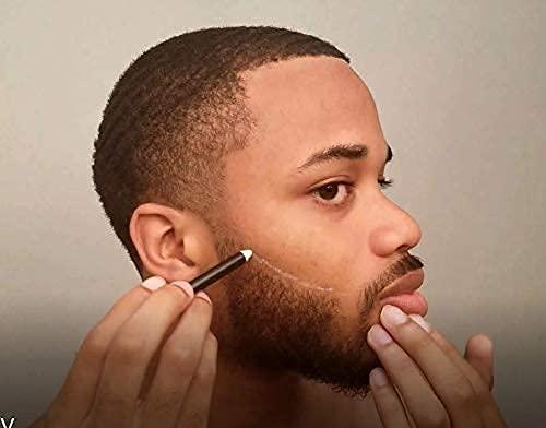 The Cut Buddy White Speed Tracer Barber Pencil 4 Pack + Sharpener, Outline Beard Before Trimming for Shaping Tools, Guides, Hair Trimmer, & Shaver, Cut Buddy
