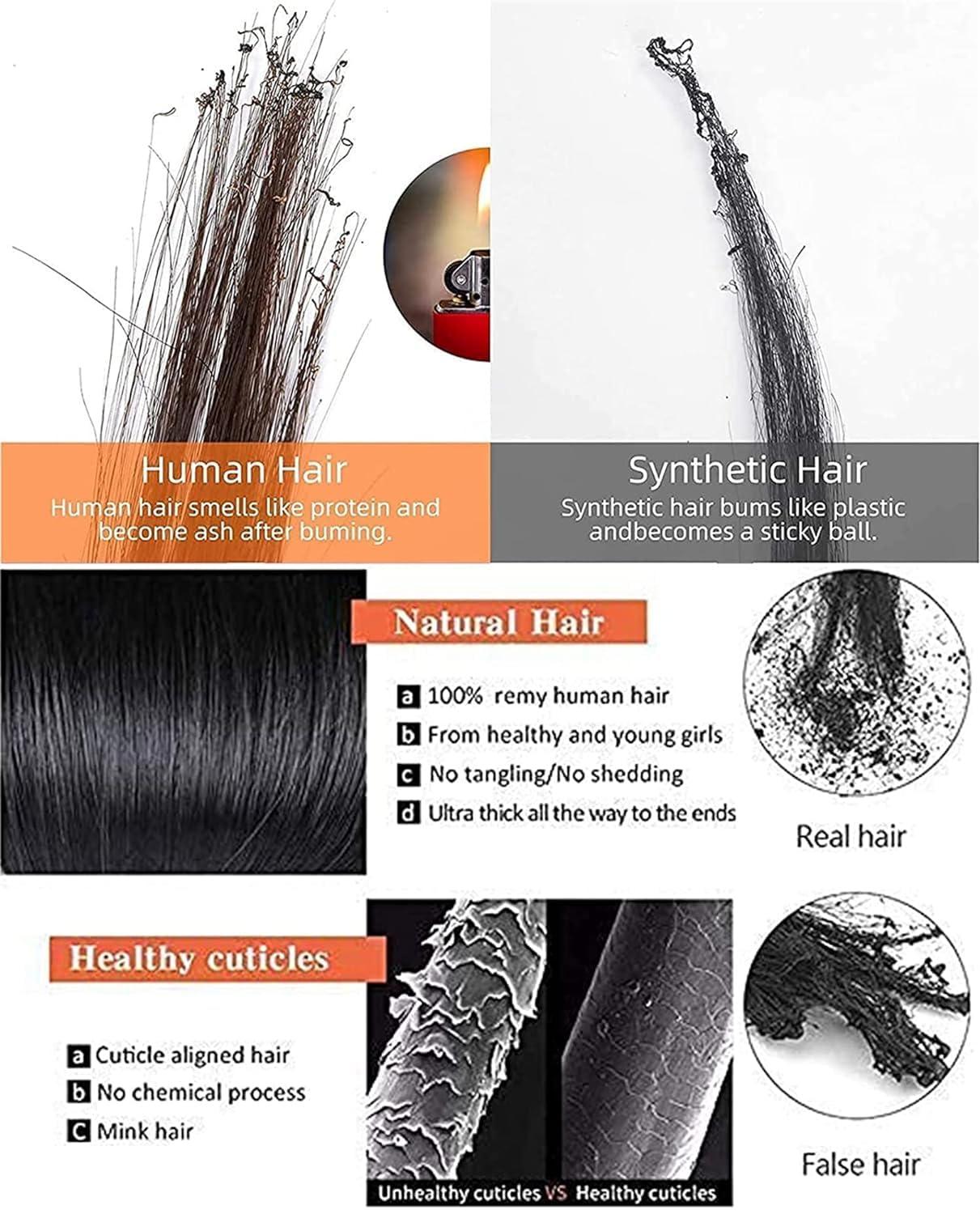 BRYER BRYER 6D Hidden Hair Extensions, Soft Can Perm And Dye Hair & Reuse, 100 Strands/10Pcs Black Hair Clip In Hair Extensions,20 Inch