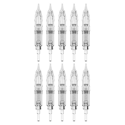BIOMASER Cartridge Needles – BIOMASER 10PCS Sterilized Permanent Makeup Cartridge Needles Screw Thread Tattoo Needle for Permanent Makeup Machine Tattoo Pen for Eyebrow Eyeliner Lip Contour(1R-0.2MM)