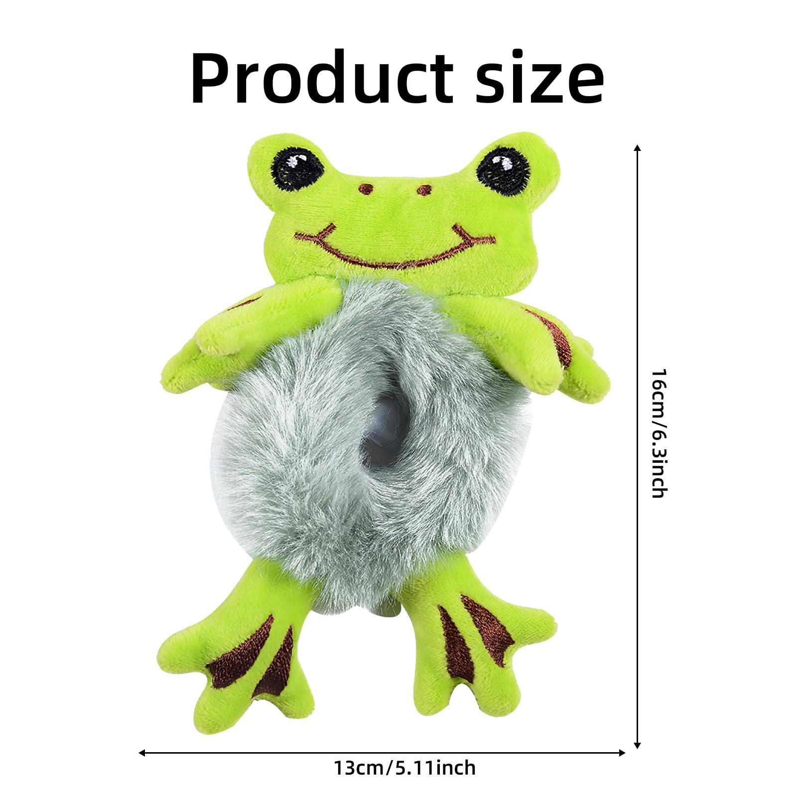DUOJINSANXI Plush Hair Tie, Cute Frog Hairband, Plush Hair Rope Scrunchies, Frog Ponytail Holder Headhand for Women Girls Hair Styling Tool (Green)