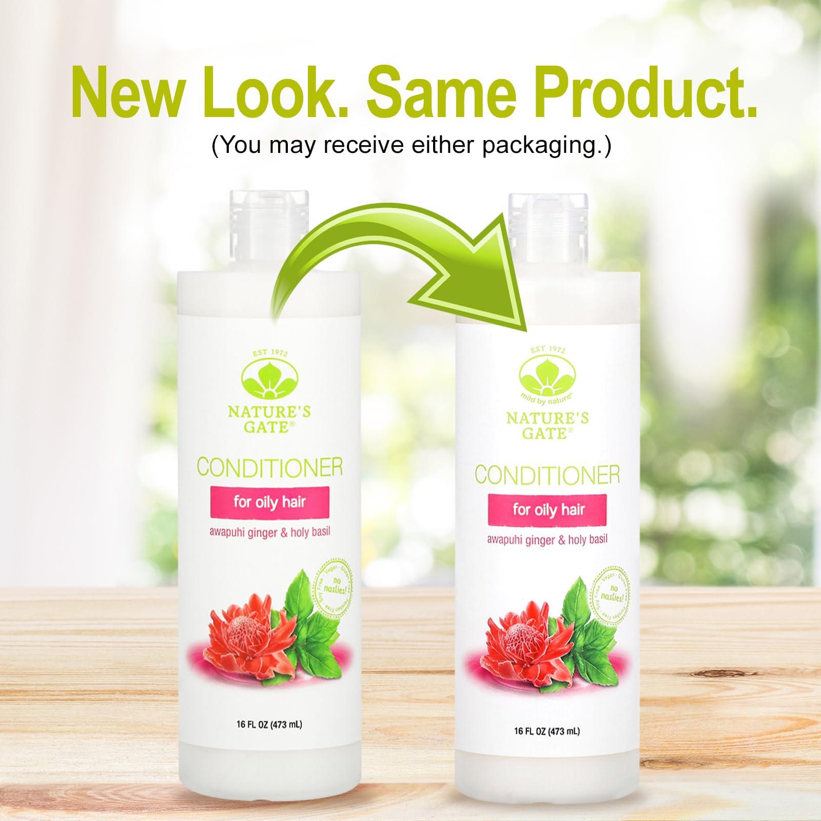 Nature\'s Gate Mild by Nature (Nature\'s Gate), Awapuhi Ginger & Holy Basil Conditioner for Fine Hair, 16 fl oz (473 ml)