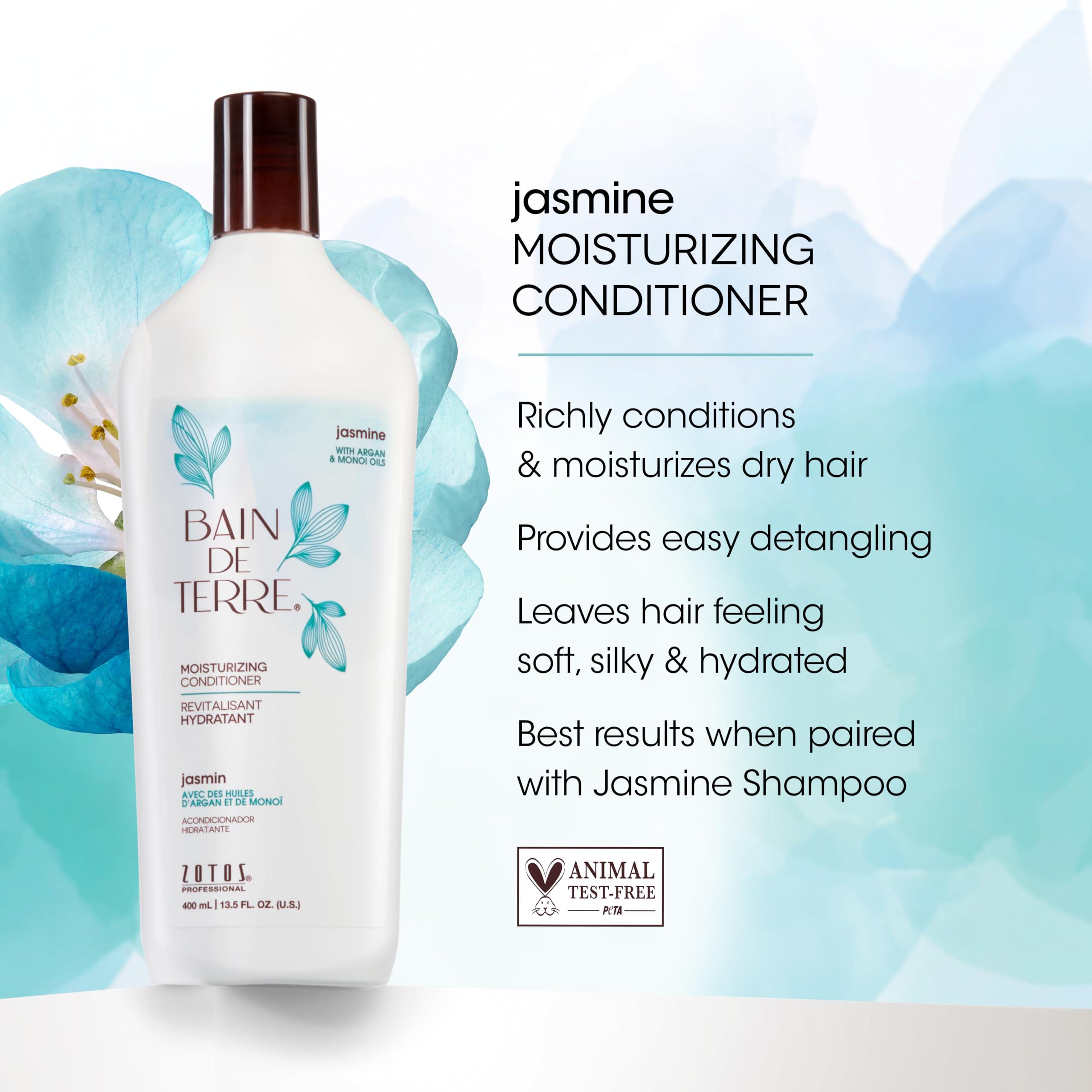 Bain de Terre Bain de Terre Moisturizing Shampoo and Conditioner Set | Dry & Damaged Hair | Argan & Monoi Oils | Paraben Free | 33.8 Fl Oz
