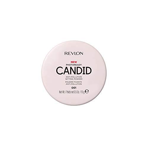 REVLON Revlon Setting Powder, PhotoReady Candid Blurring Face Makeup, Anti-Pollution, Lightweight & Breathable High Pigment, Natural Finish, 001 Universal Translucent, 0.5 Oz
